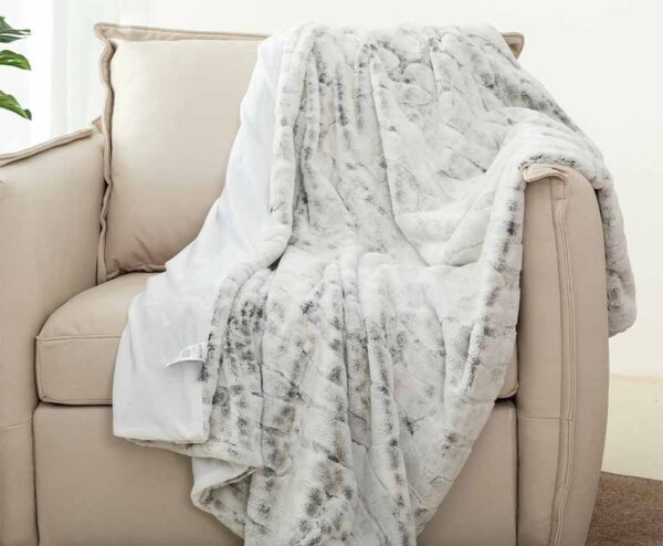 Luxe Marble Faux Fur Throw - Extra Zachte