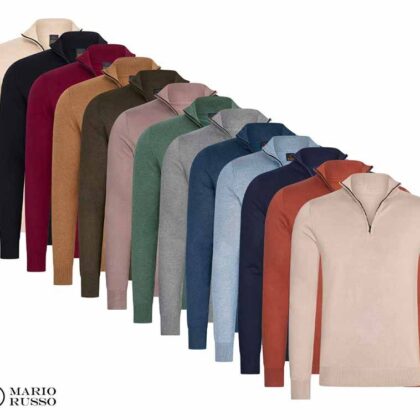 Mario Russo Half Zip Sweater - Verkrijgbaar In 10 Najaarskleuren! ...