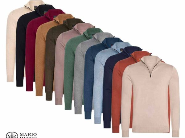 Mario Russo Half Zip Sweater - Verkrijgbaar In 10 Najaarskleuren! ...