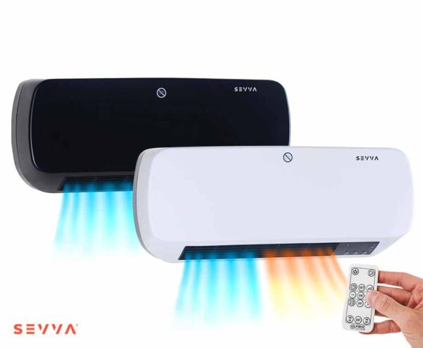 SEVVA 2-in-1 Energiezuinige Keramische Wandkachel 2000W - In 2 Kleuren! ...