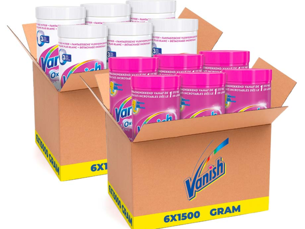 6 x 1500 Gram Vanish Oxi Action - Keuze Uit Pink Of White! ...