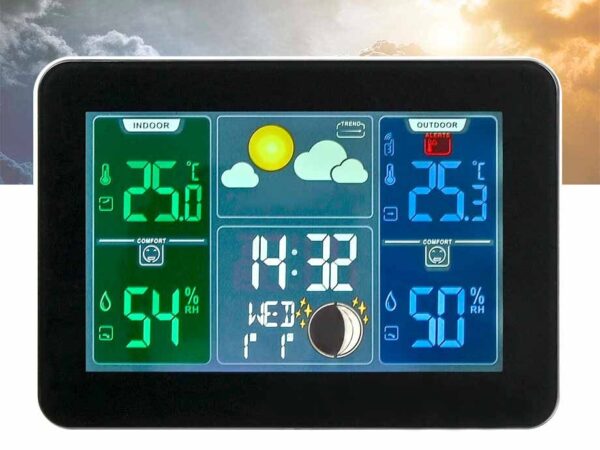 Weerstation Met Barometer Met Binnen- En Buitensensor - Altijd Op De Hoogte ...