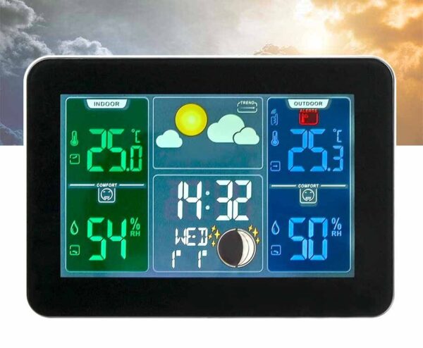 Weerstation Met Barometer Met Binnen- En Buitensensor - Altijd Op De Hoogte ...