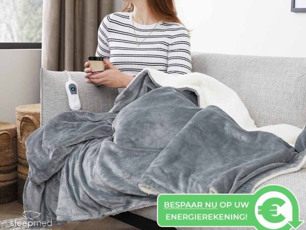 Luxe XXL Elektrische Knuffeldeken - Bespaar Direct Op Stookkosten! ...