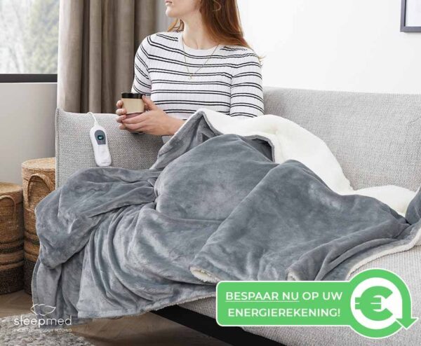 Luxe XXL Elektrische Knuffeldeken - Bespaar Direct Op Stookkosten! ...