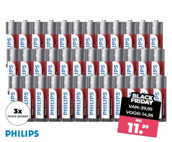 MEGA 48-PACK Philips Power Alkaline Batterijen - Voordelige Voorraad! ...