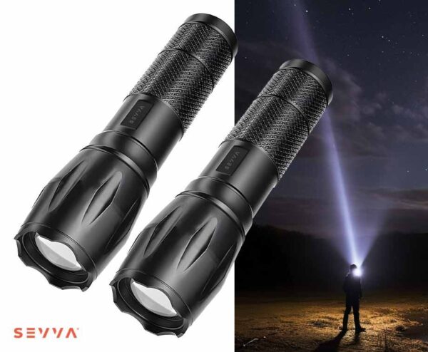 SEVVA® Militaire Zaklamp 500 Meter Bereik - Vandaag 1+1 GRATIS! ...