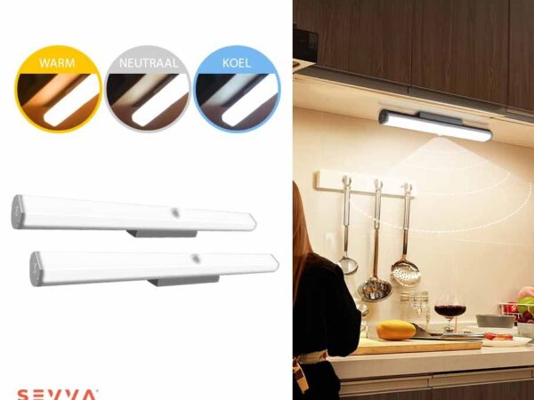 SEVVA® 2-Pack Draadloze Smart Sensor LED Light - Met 3 Lichtstanden! ...