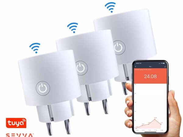 SEVVA® Slimme Stekker met Tijdschakelaar en Energiemeter - 2+1 GRATIS! ...