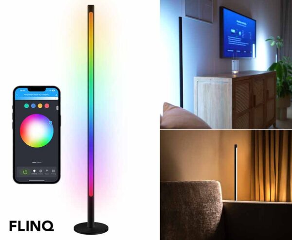 FlinQ Smart Xyro Vloerlamp - Met Talloze Kleur En Effect Instellingen! ...