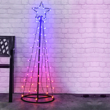 LED Kerstboom - RGB kerstverlichting - 100 cm