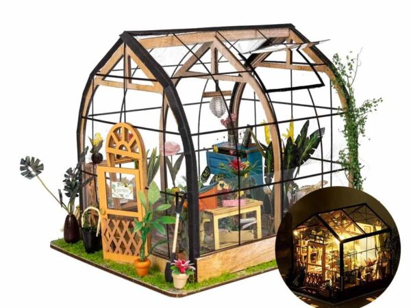 Miniatuur Tuinhuis DIY Bouwpakket - Met LED Verlichting! ...