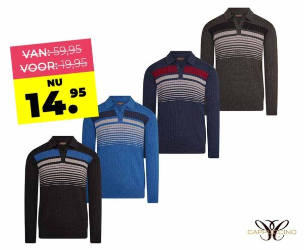 Cappuccino Gebreide Polo - Verkrijgbaar In 4 Kleuren! ...