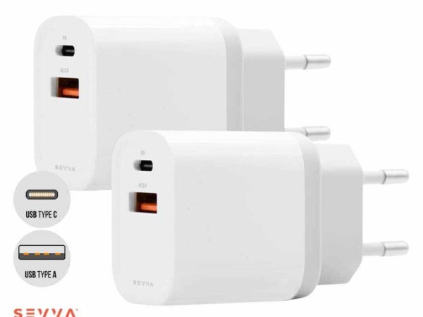 SEVVA® 2-Pack Universele Snellader - Met USB-C En USB Aansluiting! ...