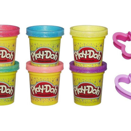 Play-Doh Glitter Klei - 6 Potjes