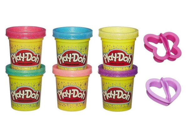 Play-Doh Glitter Klei - 6 Potjes