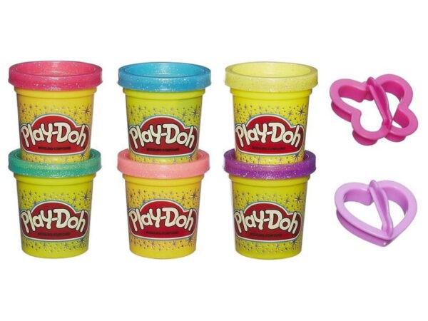 Play-Doh Glitter Klei - 6 Potjes