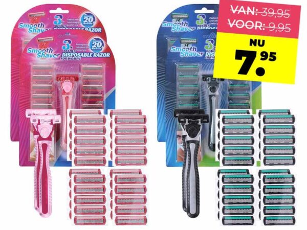 Wegwerp Scheermesjes Voor Dames Of Heren - Vandaag 21+21 GRATIS! ...