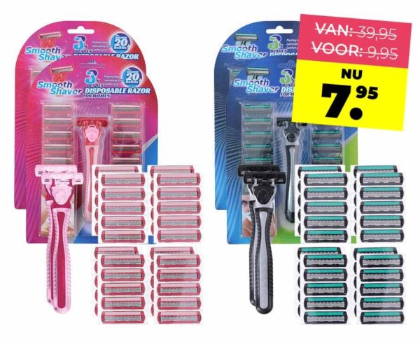 Wegwerp Scheermesjes Voor Dames Of Heren - Vandaag 21+21 GRATIS! ...