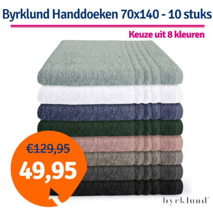 Dagaanbieding Byrklund handdoek 70x140 - 10 stuks