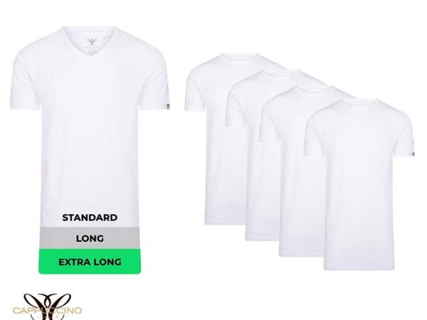 4-Pack Extra Lange T-Shirts - De Perfecte Pasvorm Met Extra Lengte! ...