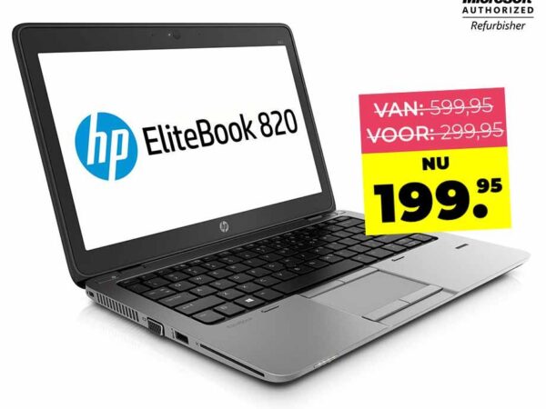 HP EliteBook 820 Refurbished - Met Snelle 128GB SSD