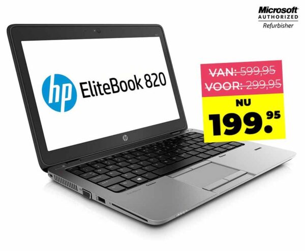 HP EliteBook 820 Refurbished - Met Snelle 128GB SSD