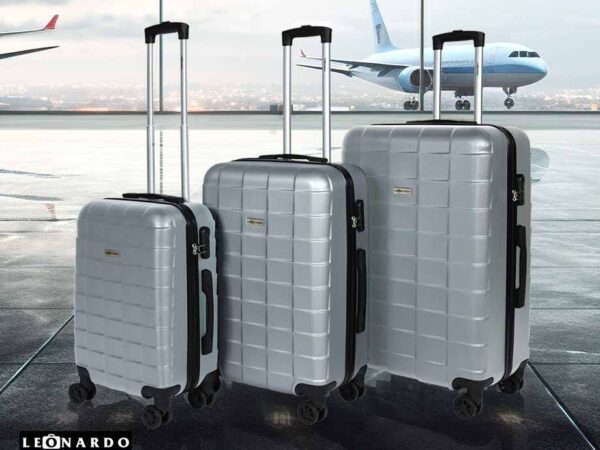 3-Delige Set Leonardo Trolleys - Met Zwenkwielen En Ingebouwd Cijferslot! ...