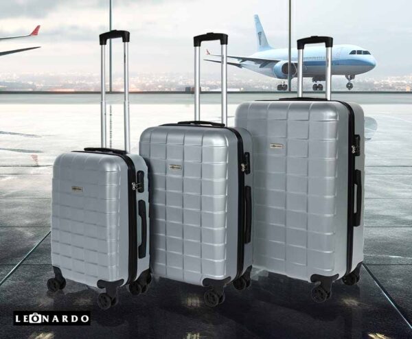 3-Delige Set Leonardo Trolleys - Met Zwenkwielen En Ingebouwd Cijferslot! ...