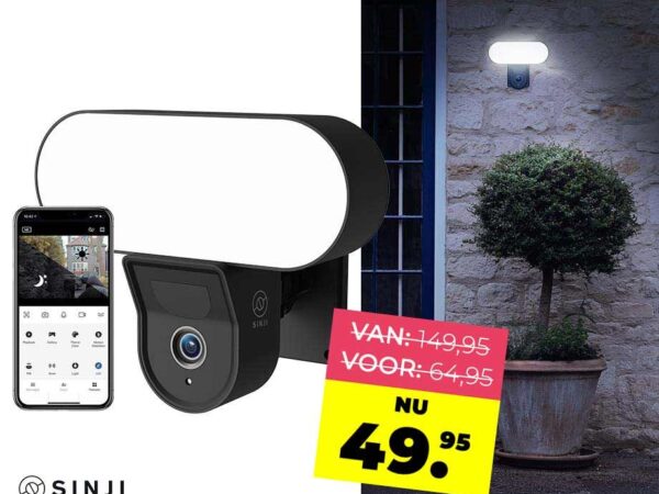 Sinji Smart Beveiligingscamera Met Fel Licht - Beveilig Je Huis Met Bewegin ...