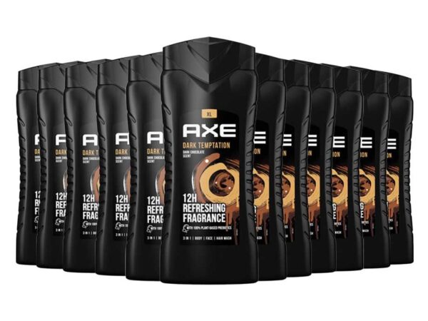 12x400ml Axe 3-in-1 Douchegel Dark Temptation - 12 Uur Lang Een Heerlijke G ...