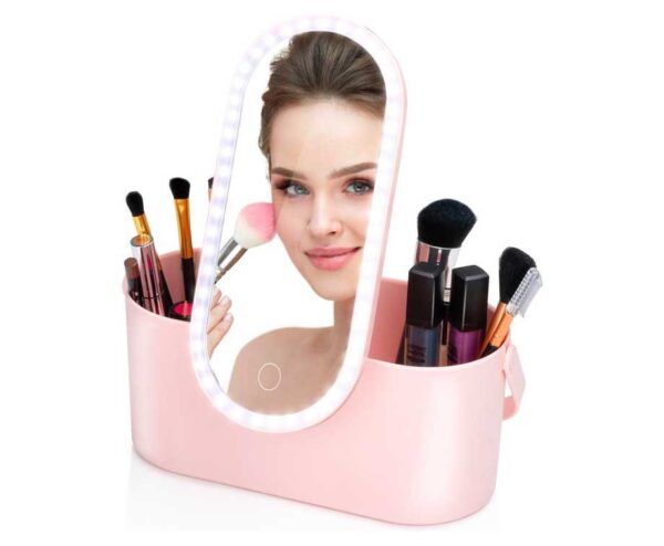 Reis Beautycase Met Led Spiegel - Gemakkelijk Je Make Up Mee Op Reis! ...