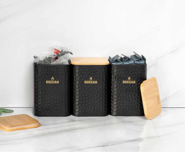 Set Van 3 Luxe Voorraadpotten - Met Bamboe Deksels! ...