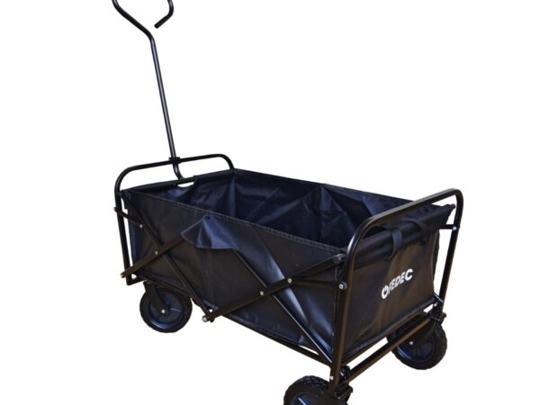 FEDEC Opvouwbare Bolderkar - Tot 75KG - PU banden - Zwart
