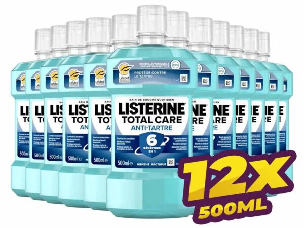 12x500ml Listerine Total Care Mondwater - Voor Schonere En Gezondere Tanden ...