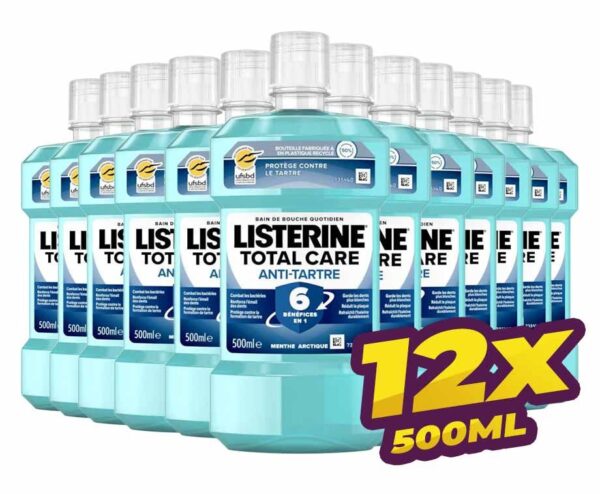 12x500ml Listerine Total Care Mondwater - Voor Schonere En Gezondere Tanden ...