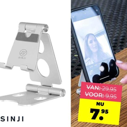 Sinji Opvouwbare Aluminium Telefoonstand - De Ideale Kijkhoek Voor Je Telef ...