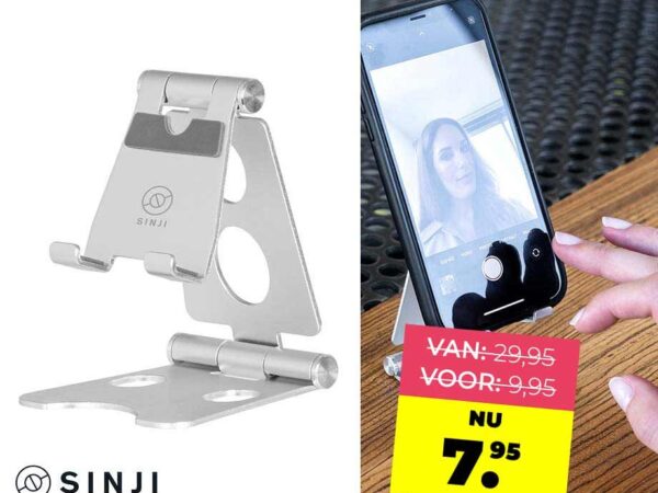 Sinji Opvouwbare Aluminium Telefoonstand - De Ideale Kijkhoek Voor Je Telef ...