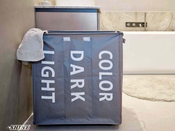 Shine XL Wasmand - Met 3 Vakken en 4 Wieltjes! ...