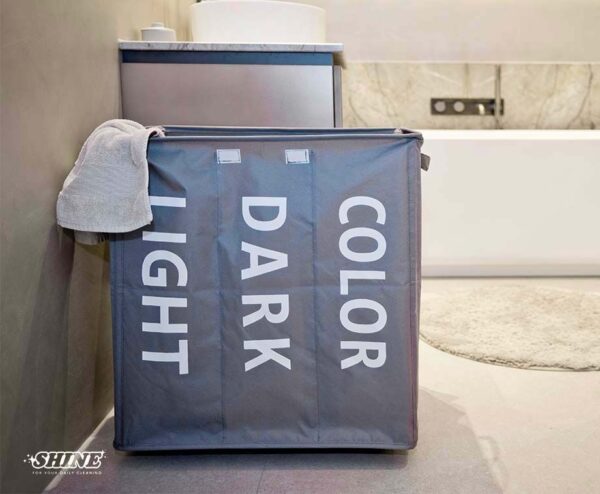 Shine XL Wasmand - Met 3 Vakken en 4 Wieltjes! ...