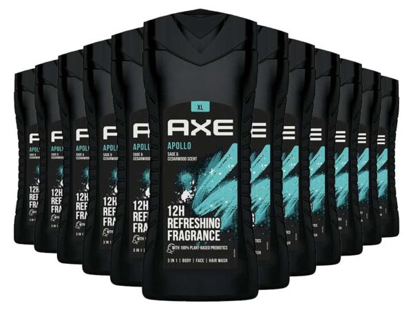 12x 400ML Axe Shower Gel Apollo - Biedt Een Onweerstaanbaar Gevoel! ...