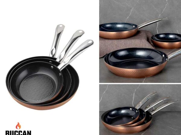 3-Delige Buccan Keramische Pannenset - Geschikt Voor Alle Warmtebronnen! ...