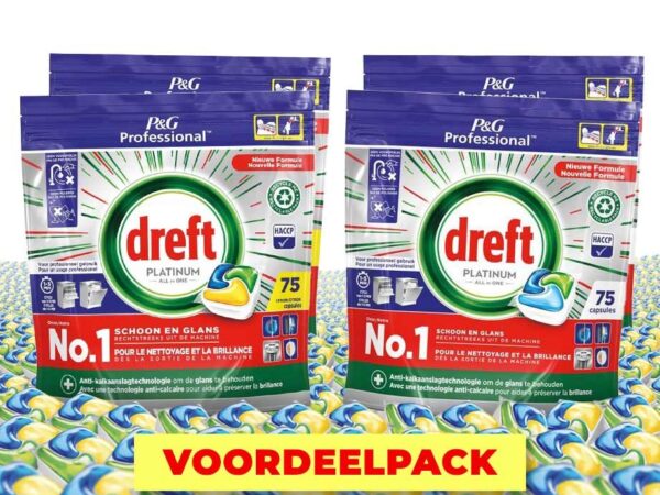 Dreft All-in-1 Platinum Vaatwastabs - Vandaag 75+75 GRATIS! ...