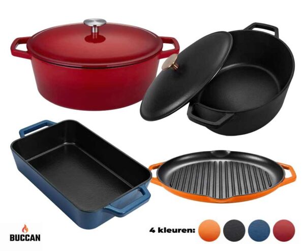 Buccan Hamersley Gietijzeren Pan - Diverse Pannen In 4 Kleuren! ...