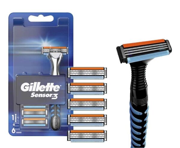 Gillette Sensor3 Houder Met 6 Navulmesjes - Voordelig Scheren! ...
