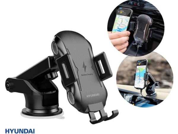 Telefoonhouder Met Draadloze Lader - Met Zuignap En Ventilatieroosterklem! ...