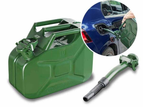 Metalen Jerrycan 10 Liter Met Schenktuit - Zeer Robuuste Kwaliteit! ...