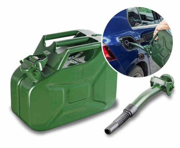 Metalen Jerrycan 10 Liter Met Schenktuit - Zeer Robuuste Kwaliteit! ...