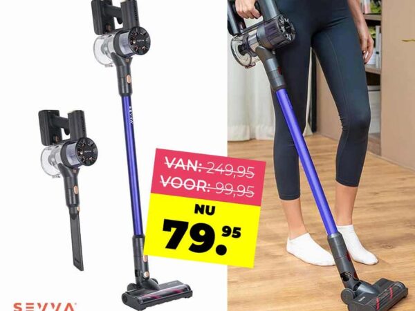 SEVVA® 2-in-1 Steelstofzuiger 160Watt - Draadloos Met Turbo Zuigkracht! ...