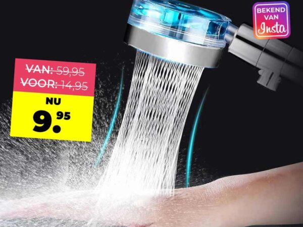 Nexxt Turbo Waterbesparende Douchekop - Met Draaiende Krachtige Straal! ...